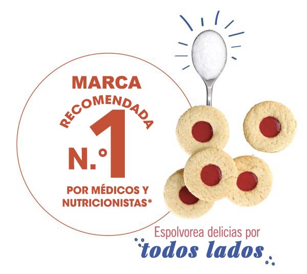 Collage de productos SPLENDA sabor fruta del monje