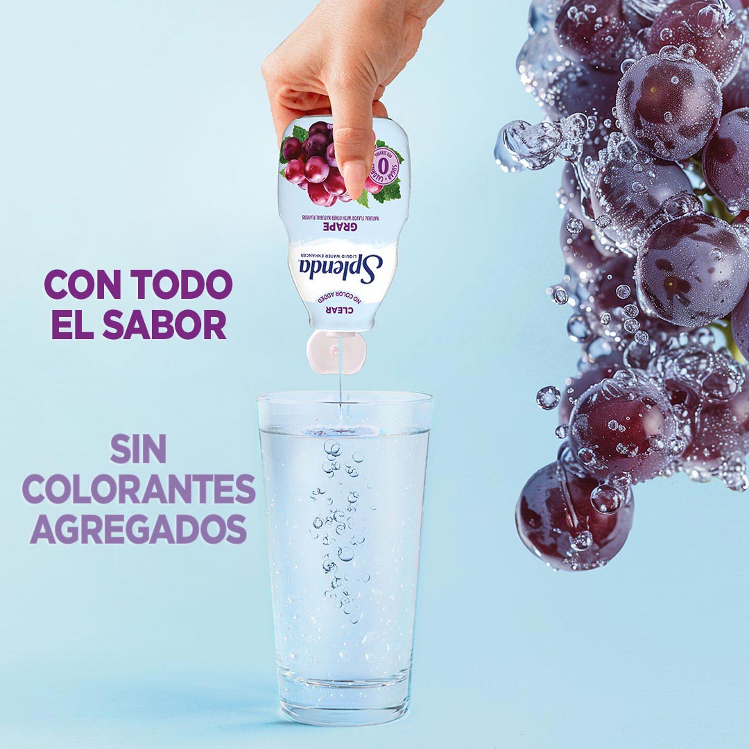 Splenda Potenciador de Agua Líquido Transparente de uva
