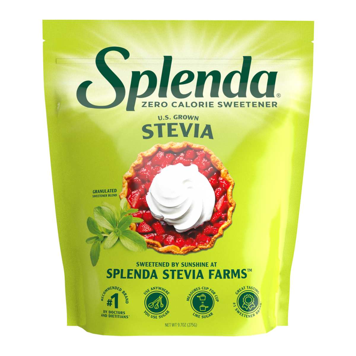 Splenda Stevia Granulada Cultivada en EE. UU. - Frente