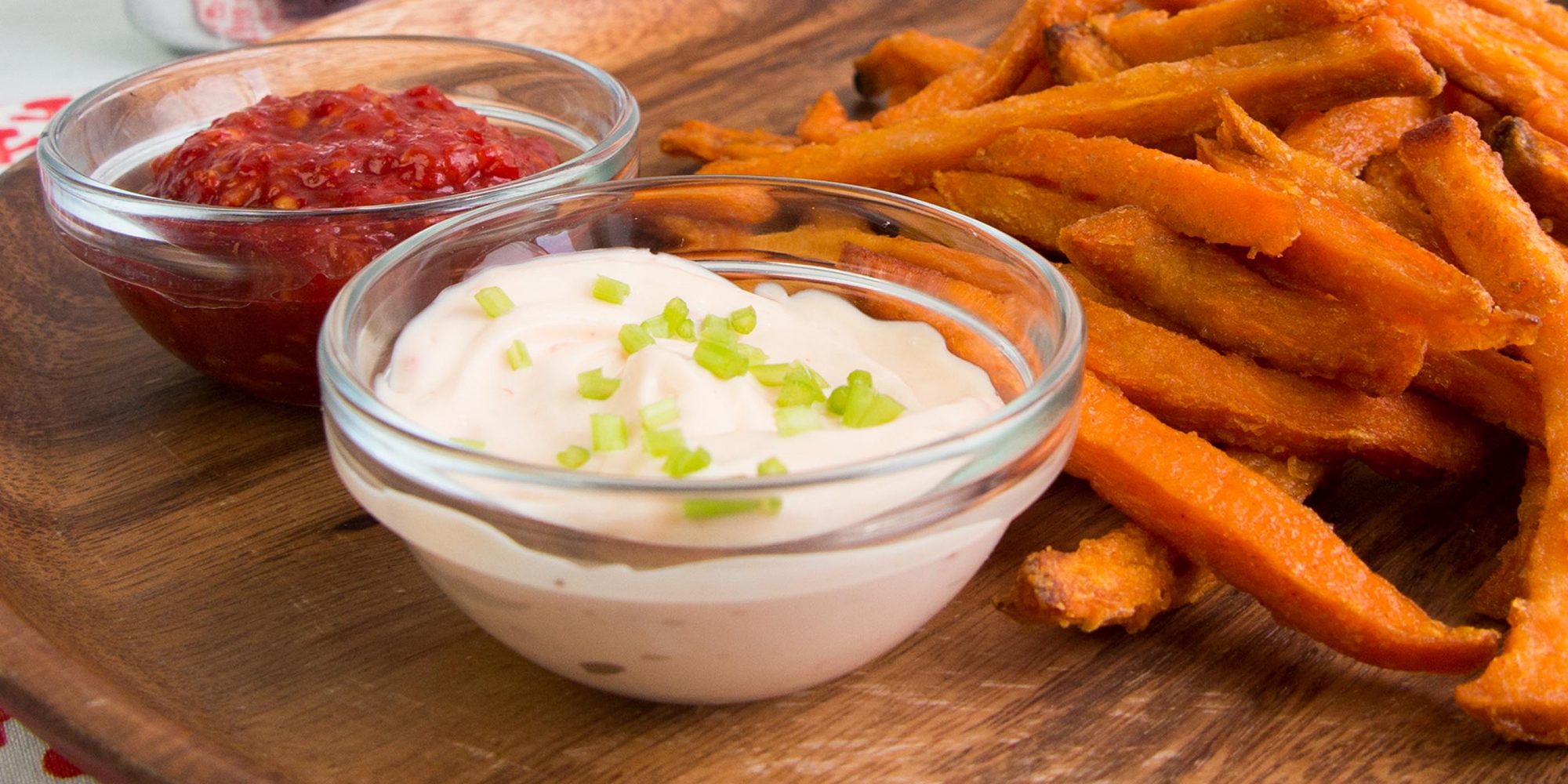 Roasted Sweet Potato Fries with Asian Dipping Sauces