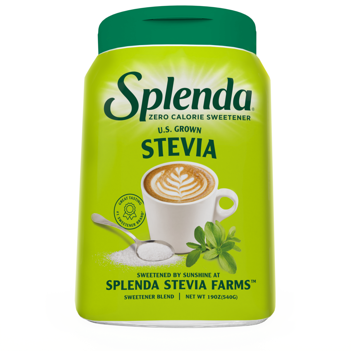 Splenda ​​​​​​​Stevia Cultivada en EE. UU., frasco grande - Frente