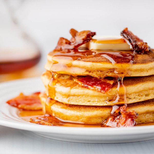 Keto Bacon-Bourbon Pancakes