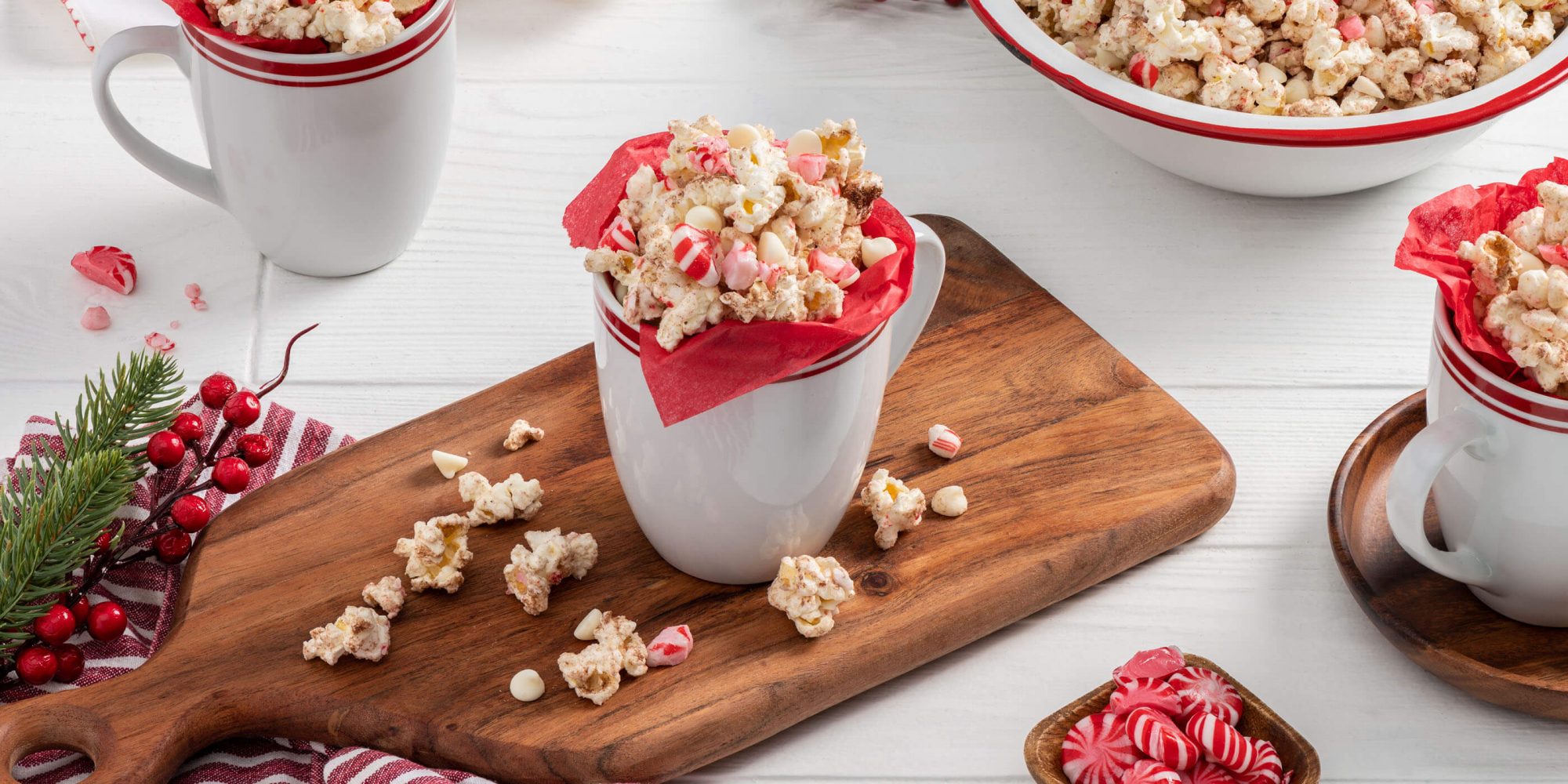 Hot Chocolate and Peppermint Popcorn