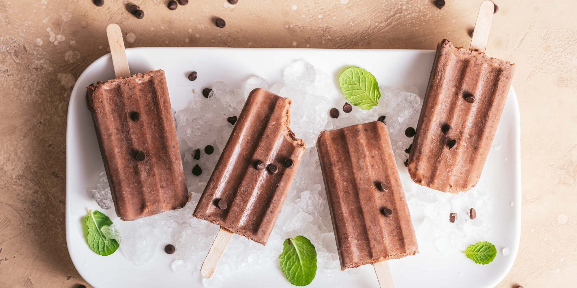 Mint Chocolate Chip Ice Pops