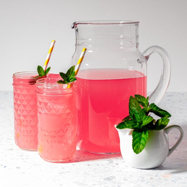 Pink Lemonade with Mint